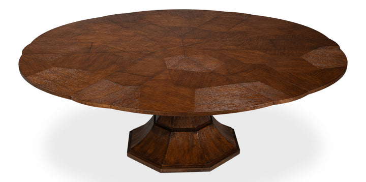 Giselle Jupe Extendable Wooden Dining Table-Dining Tables-Sarreid-LOOMLAN