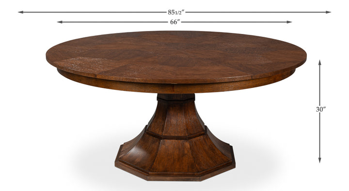 Giselle Jupe Extendable Wooden Dining Table-Dining Tables-Sarreid-LOOMLAN