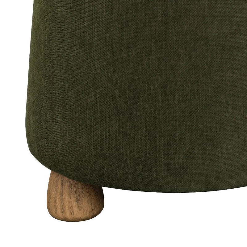 Giselle Performance Fabric Round Ottoman-Ottomans-LH Imports-LOOMLAN