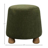 Giselle Performance Fabric Round Ottoman-Ottomans-LH Imports-LOOMLAN