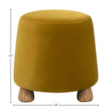 Giselle Performance Fabric Round Ottoman-Ottomans-LH Imports-LOOMLAN