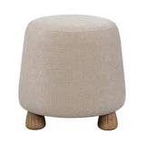 Giselle Performance Fabric Round Ottoman-Ottomans-LH Imports-Fawn-LOOMLAN