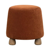 Giselle Performance Fabric Round Ottoman-Ottomans-LH Imports-Terracotta Chenille-LOOMLAN