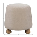 Giselle Polyester Upholstered Round Ottoman