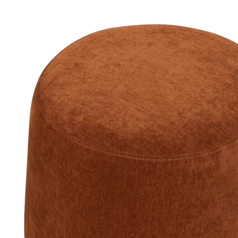 Giselle Polyester Upholstered Round Ottoman