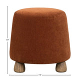 Giselle Polyester Upholstered Round Ottoman