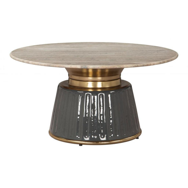 Glasa Marble Top Round Coffee Table