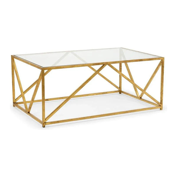 Glass Top Harlequin Rectangular Coffee Table - LOOMLAN - Chelsea House - Coffee Tables