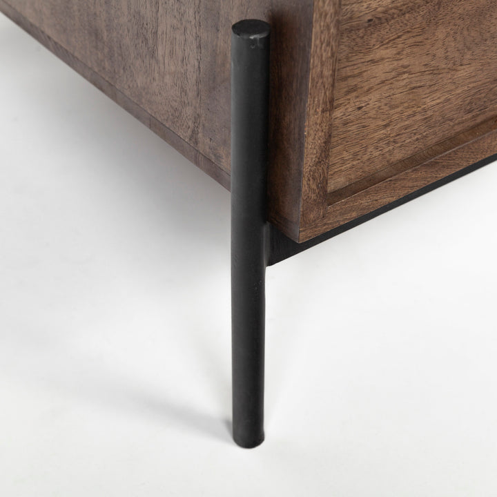 Glenn Three Drawers Wooden Office Desk-Home Office Desks-Mercana-LOOMLAN