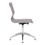 Glider Conference Chair Taupe Office Chairs LOOMLAN By Zuo Modern