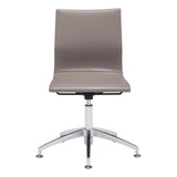 Glider Conference Chair Taupe Office Chairs LOOMLAN By Zuo Modern