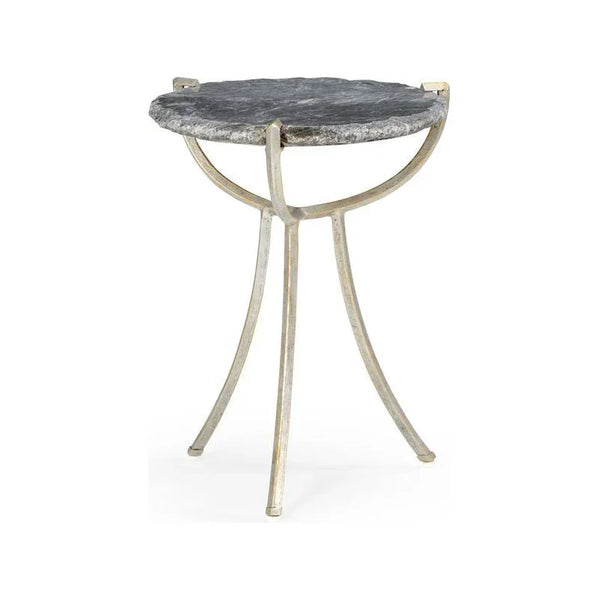 Global Grey Stone Top Round Side Table - LOOMLAN - Wildwood - Side Tables
