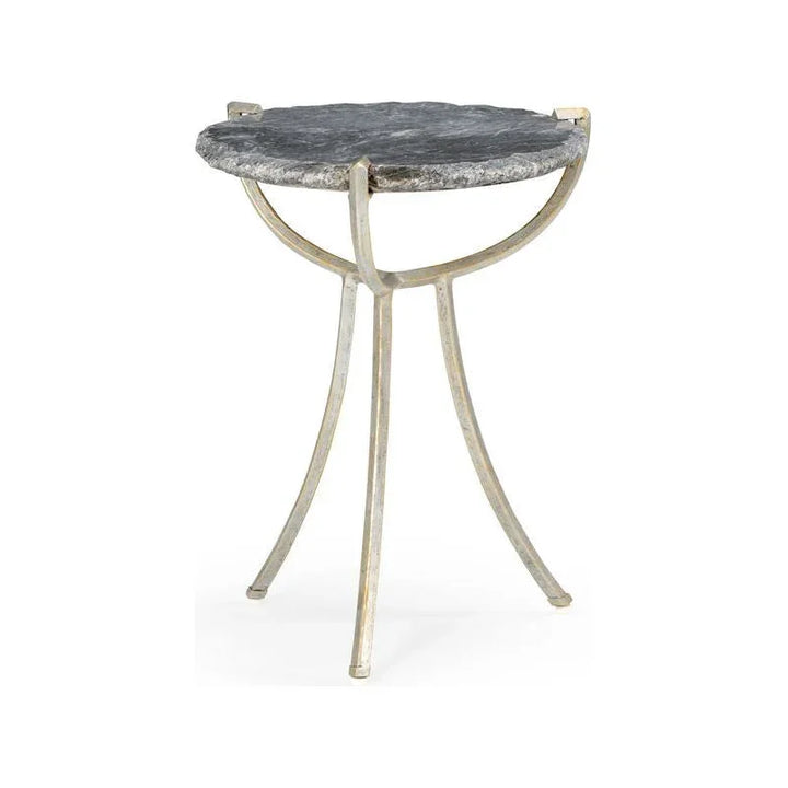 Global Grey Stone Top Round Side Table - LOOMLAN - Wildwood - Side Tables