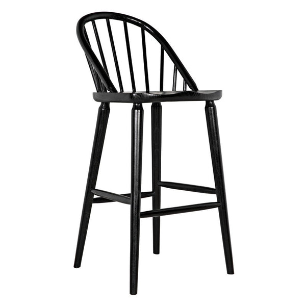 Gloster Solid Wood 30'' Short Counter Stool-Counter Stools-Noir-LOOMLAN