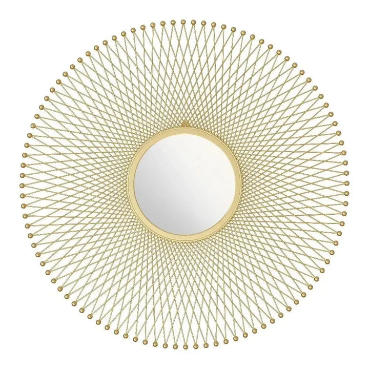 Glow Round Mirror Gold - LOOMLAN - Zuo Modern - Wall Mirrors