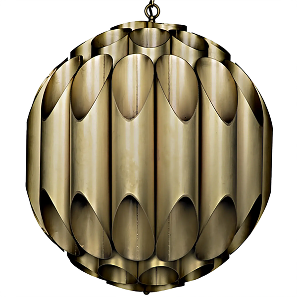 Glowbular Metal Chandelier With Antique Brass-Chandeliers-Noir-LOOMLAN