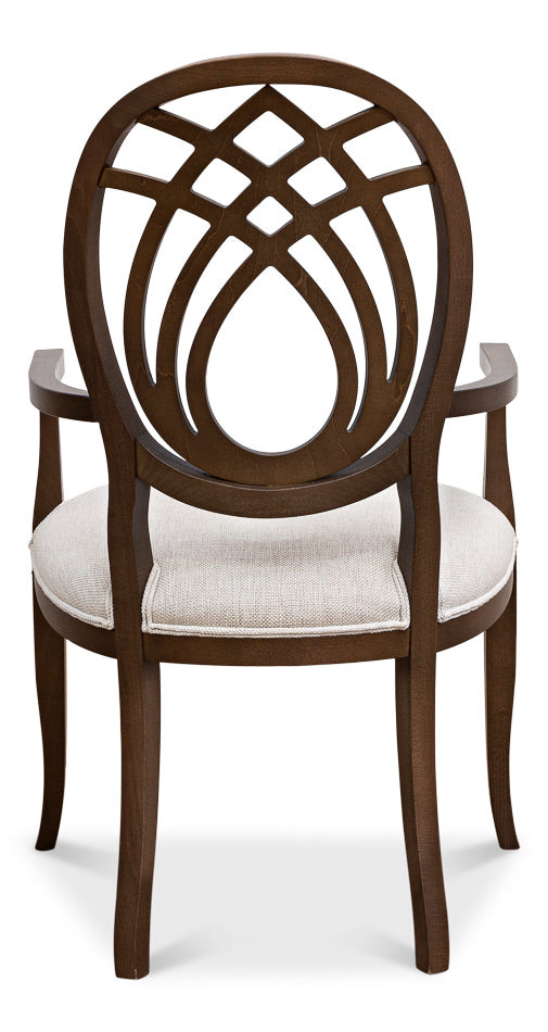 Goccia Arm Chair Driftwood Oatmeal-Club Chairs-Sarreid-LOOMLAN