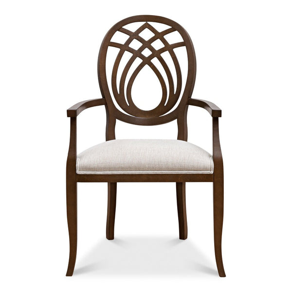 Goccia Arm Chair Driftwood Oatmeal-Club Chairs-Sarreid-LOOMLAN