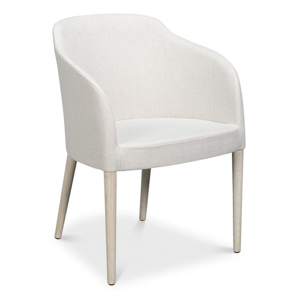 Goccia White Fabric Dining Chair