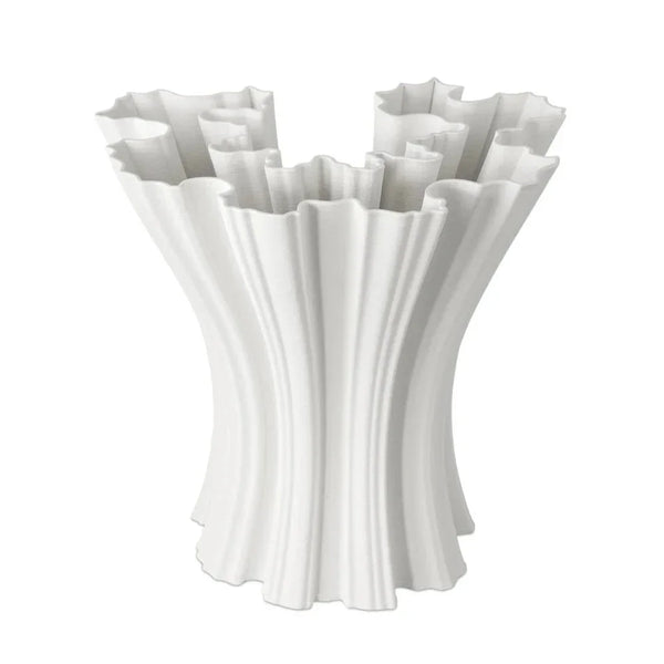 Godet Modern Design White Porcelain Vase - LOOMLAN - Currey & Co - Vases & Jars