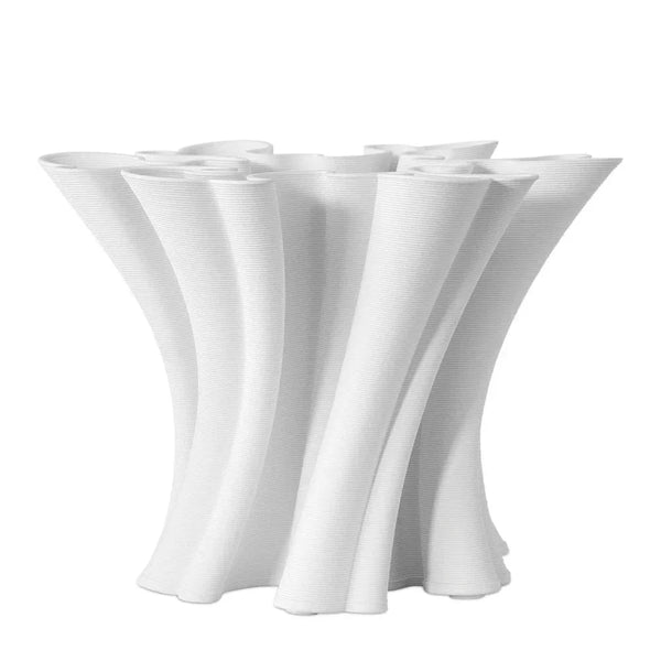Godet Modern Design White Porcelain Vase - LOOMLAN - Currey & Co - Vases & Jars
