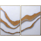 Gold Abyss 2PC Hand Painted Wall Art 40x60