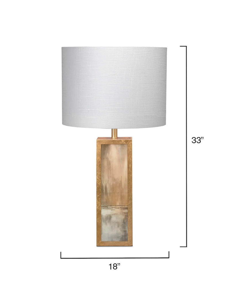 Gold Acrylic Watercolor Cloudscape Table Lamp Table Lamps LOOMLAN By Jamie Young