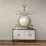 Gold Faux Rock Crystal Marshallia Chandelier