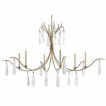 Gold Faux Rock Crystal Marshallia Chandelier