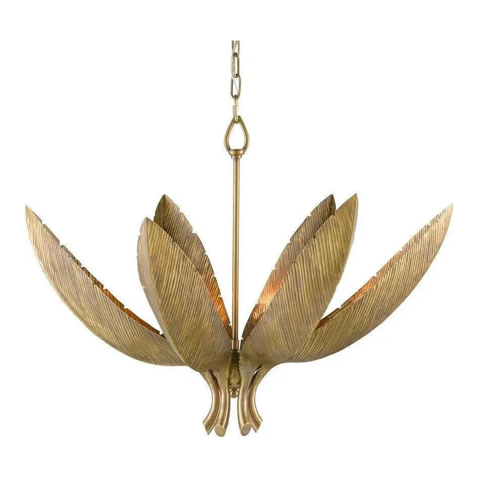 Gold Fixture Antique Brass Bird of Paradise Chandelier