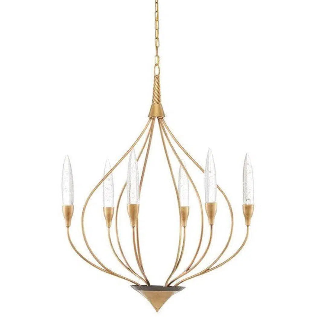 Gold Fixture Antique Brass Ischia Chandelier