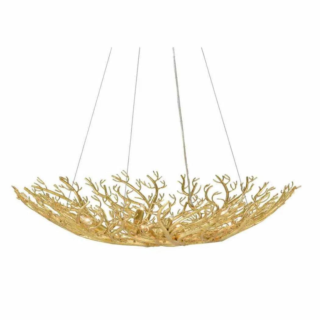 Gold Gilt Sea Fan Bowl Chandelier Aviva Stan Collection