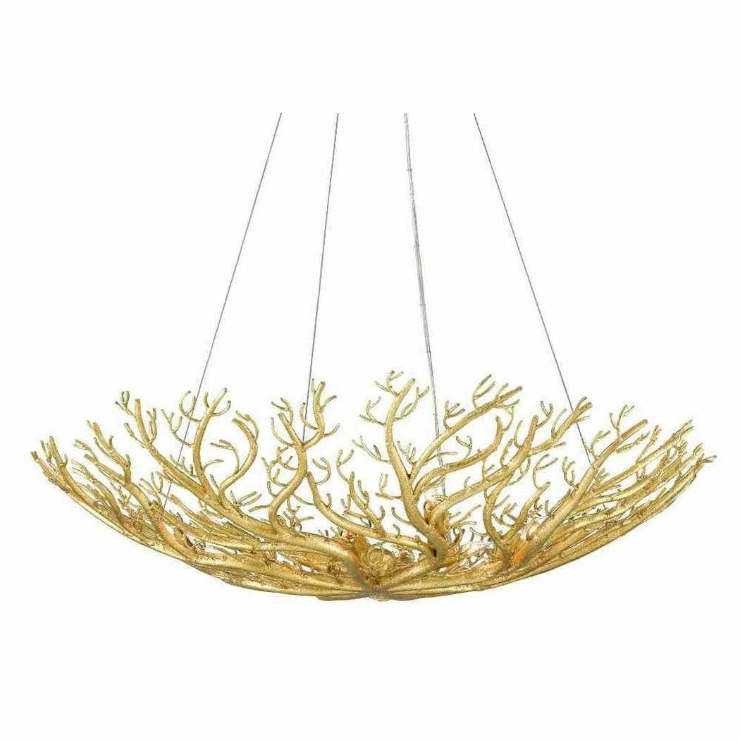 Gold Gilt Sea Fan Bowl Chandelier Aviva Stan Collection