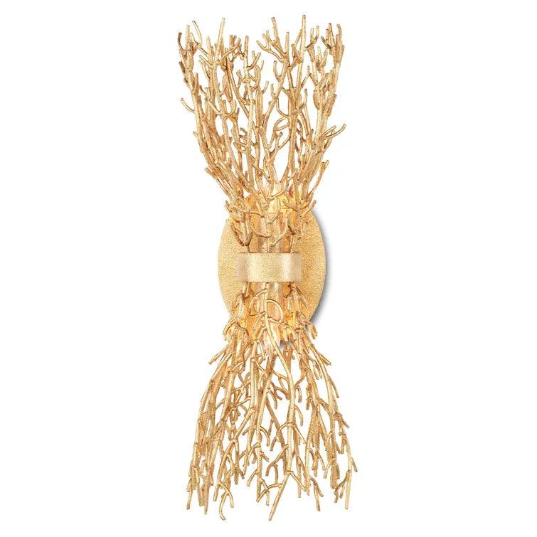 Gold Gilt Sea Fan Wall Sconce Aviva Stan Collection