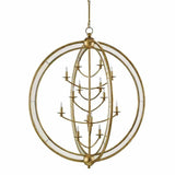 Gold Granello Antique Aphrodite Orb Chandelier