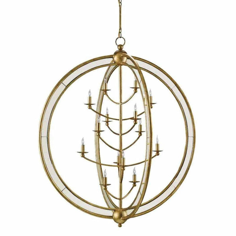 Gold Granello Antique Aphrodite Orb Chandelier