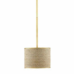 Gold Leaf Abaca Rope Tenby Oval Chandelier