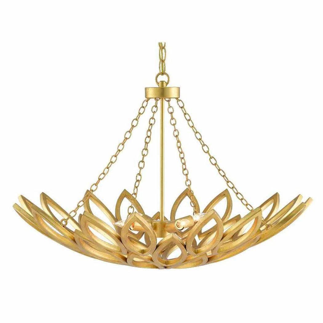 Gold Leaf Allemande Gold Chandelier