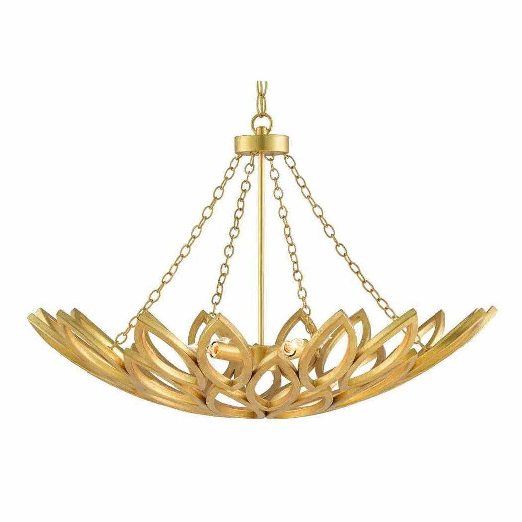 Gold Leaf Allemande Gold Chandelier