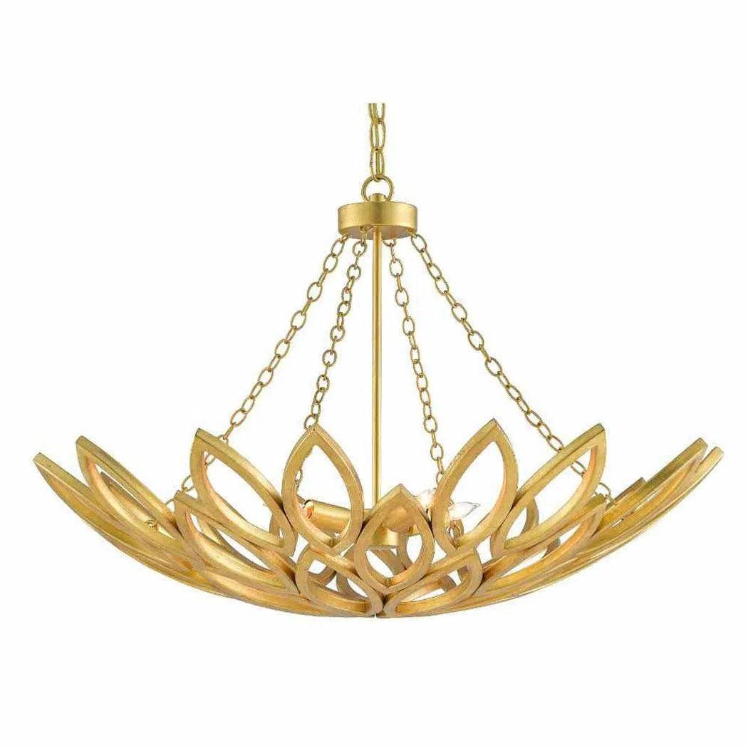 Gold Leaf Allemande Gold Chandelier