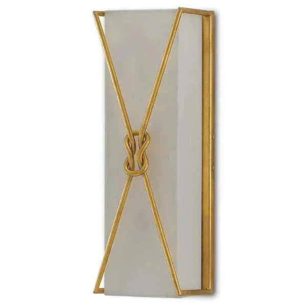 Gold Leaf Ariadne Large Wall Sconce - LOOMLAN - Currey & Co - Wall Sconces