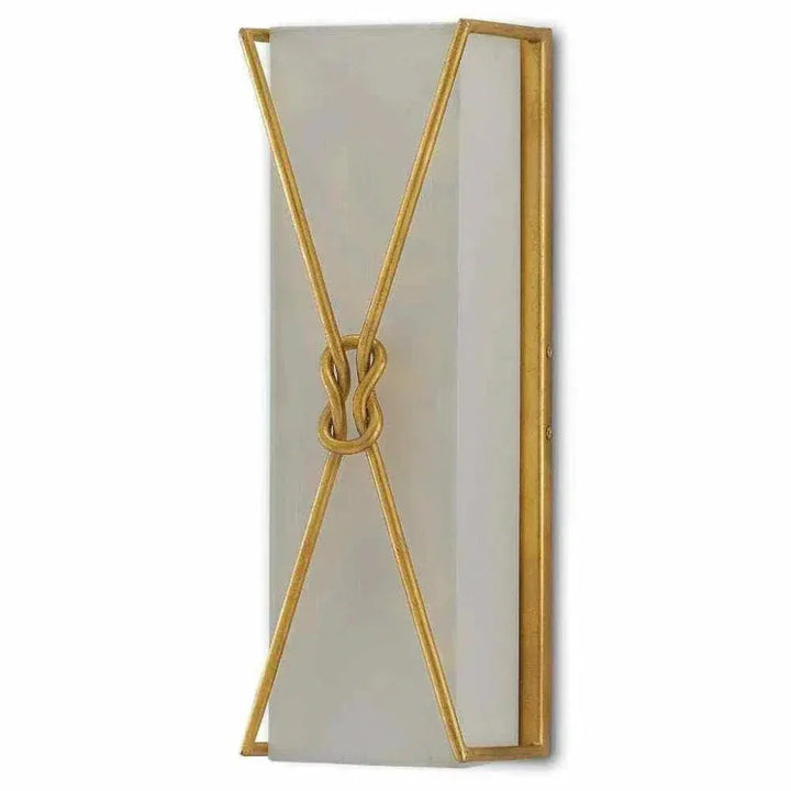 Gold Leaf Ariadne Large Wall Sconce - LOOMLAN - Currey & Co - Wall Sconces