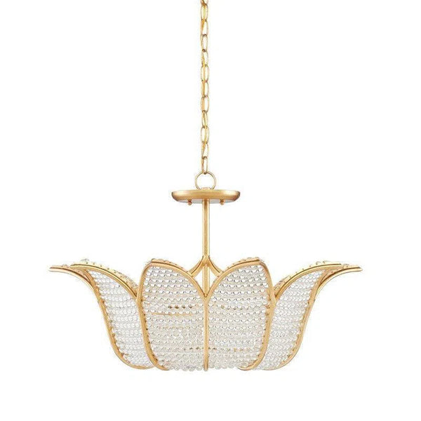 Gold Leaf Clear Bebe Chandelier Bunny Williams Collection Chandeliers LOOMLAN By Currey & Co
