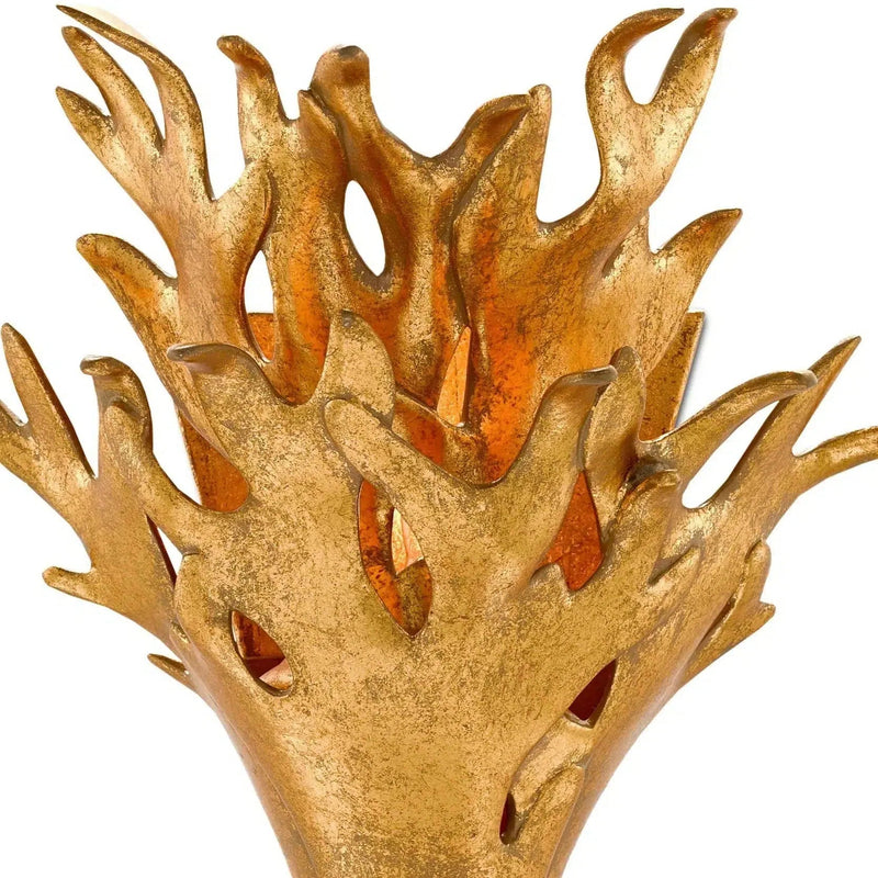 Gold Leaf Formby Wall Sconce Marjorie Skouras Collection Wall Sconces LOOMLAN By Currey & Co