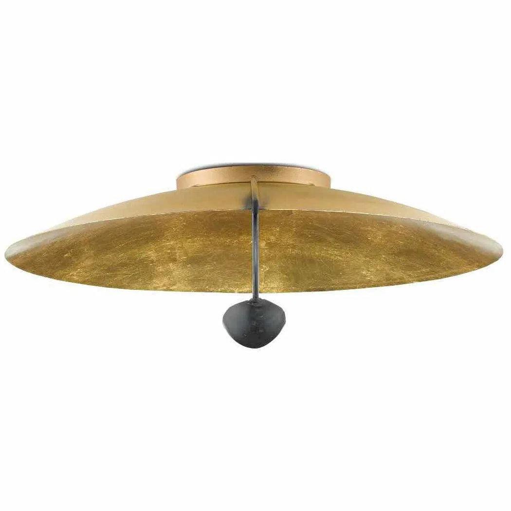 Gold Leaf French Black Pinders Flush Mount