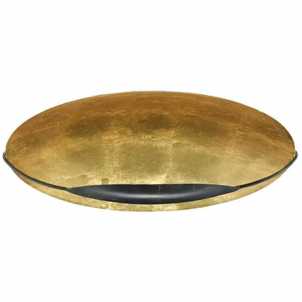 Gold Leaf French Black Pinders Flush Mount