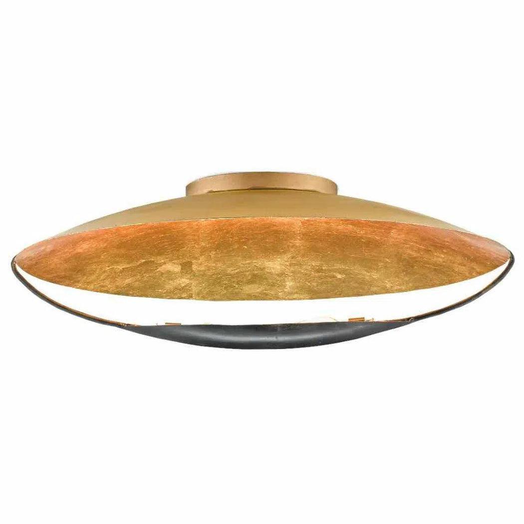 Gold Leaf French Black Pinders Flush Mount