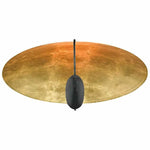 Gold Leaf French Black Pinders Flush Mount