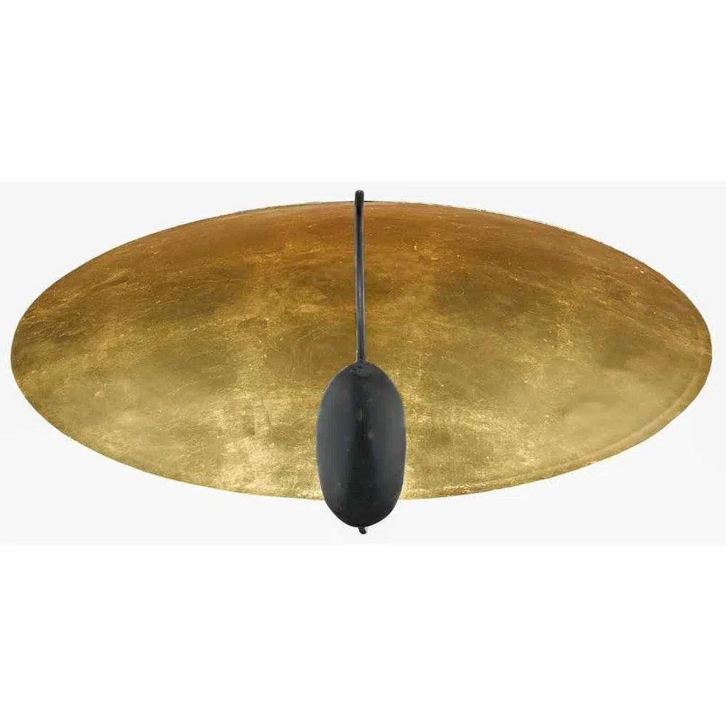 Gold Leaf French Black Pinders Flush Mount