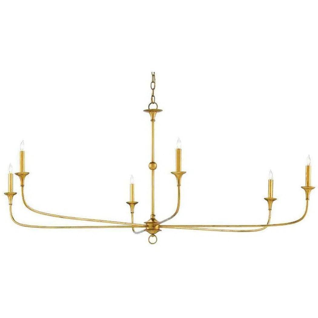 Gold Leaf Nottaway Gold Large Chandelier